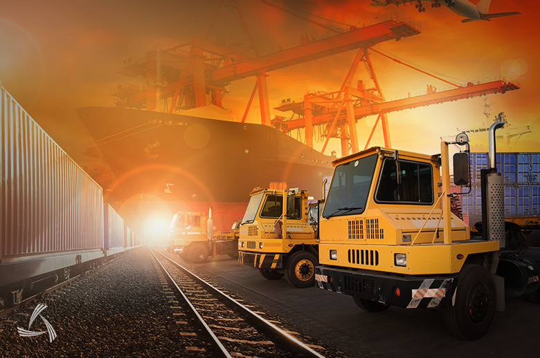 Mercancías en movimiento a través del transporte multimodal.